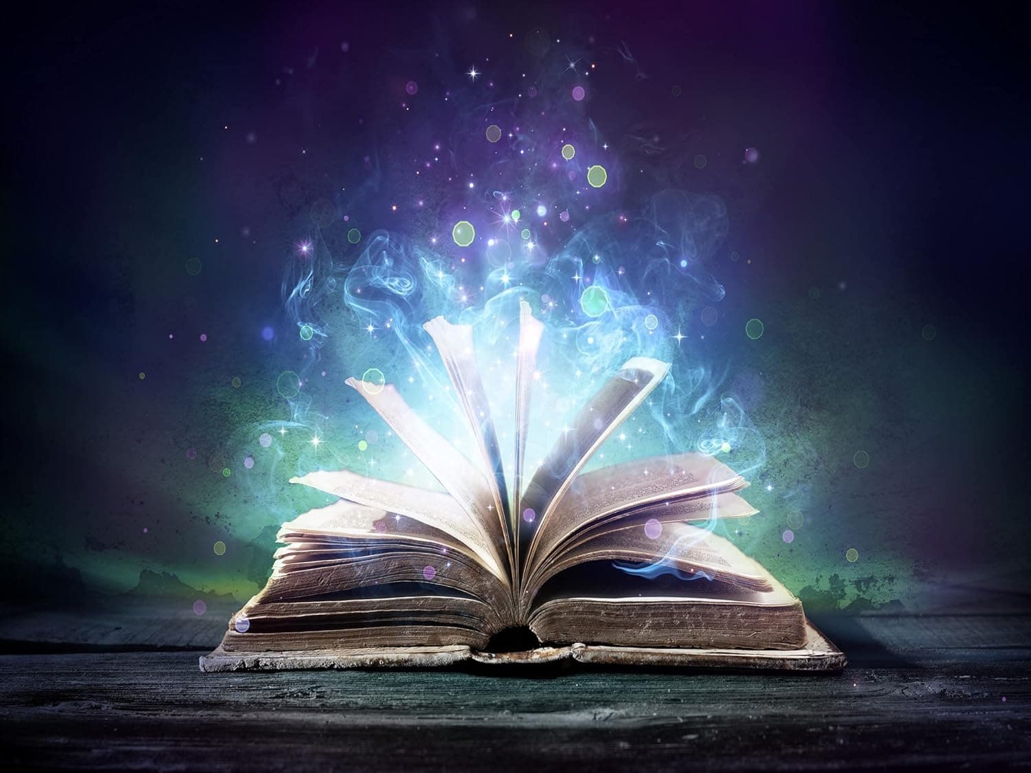 7x5ft Bewitched Bible Book Magic Glows Darkness Backdrop Computer Printed Party Background lyshu-20197726