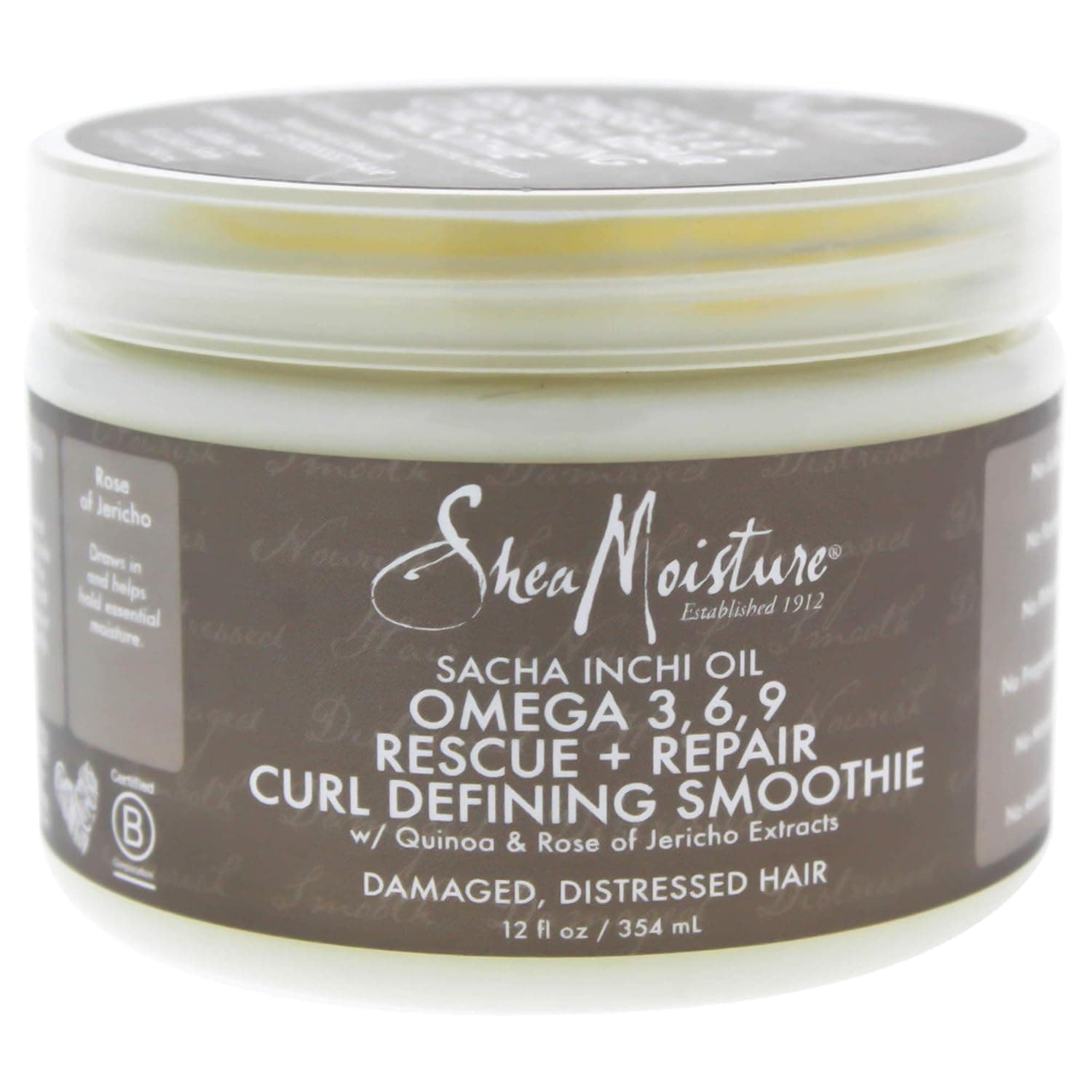 Shea Moisture Sacha Inchi Oil Omega 3, 6, 9 Resue + Repair Curl Defining Smoothie 12 oz