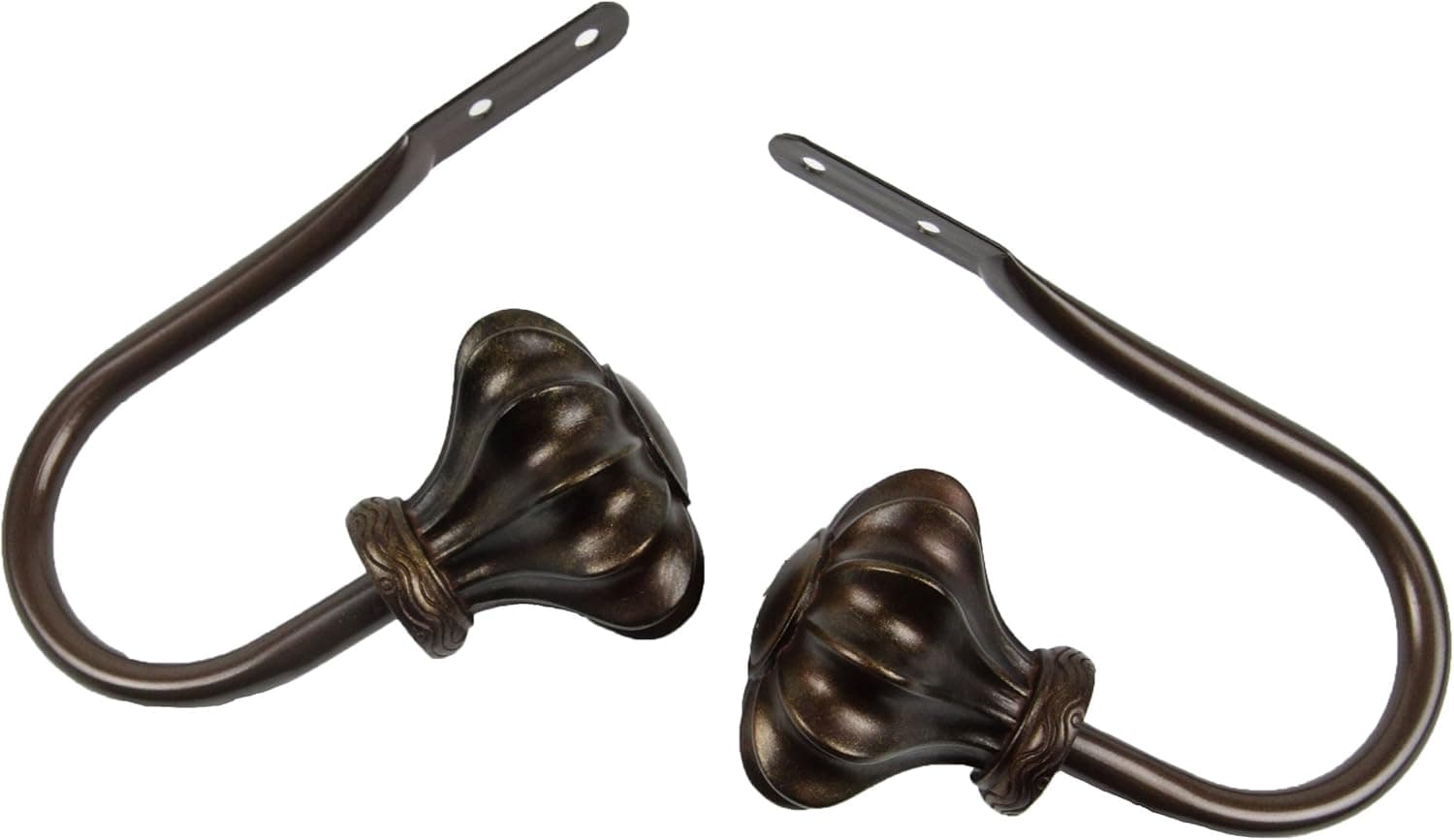 Rod Desyne Flair Curtain Holdback Pair, Cocoa