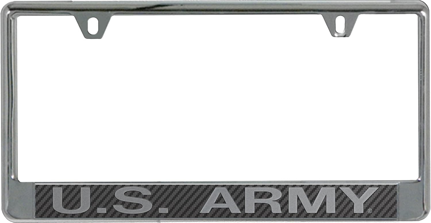 NCAA United States ARMY Metal Chrome License Plate Frame with Acrylic Insert