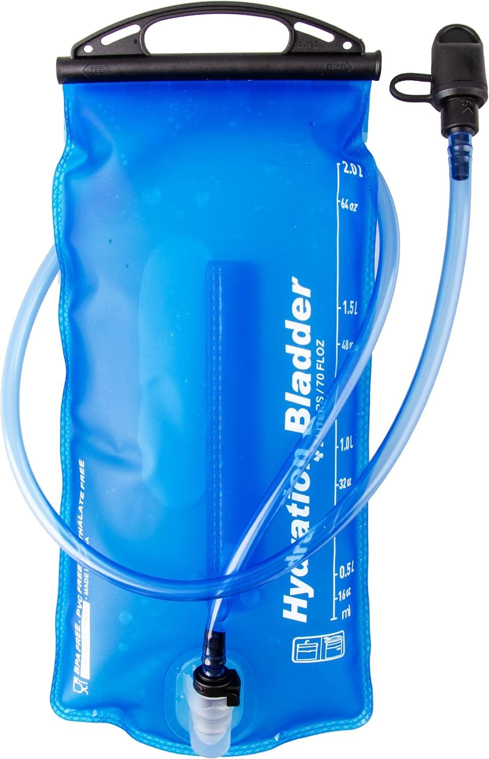 Azarxis Hydration Bladder Water Reservoir Leakproof 1.5L 2L 3L, BPA Free Hydration Pack Replacement for Running Walking Hiking Biking Climbing Cycling