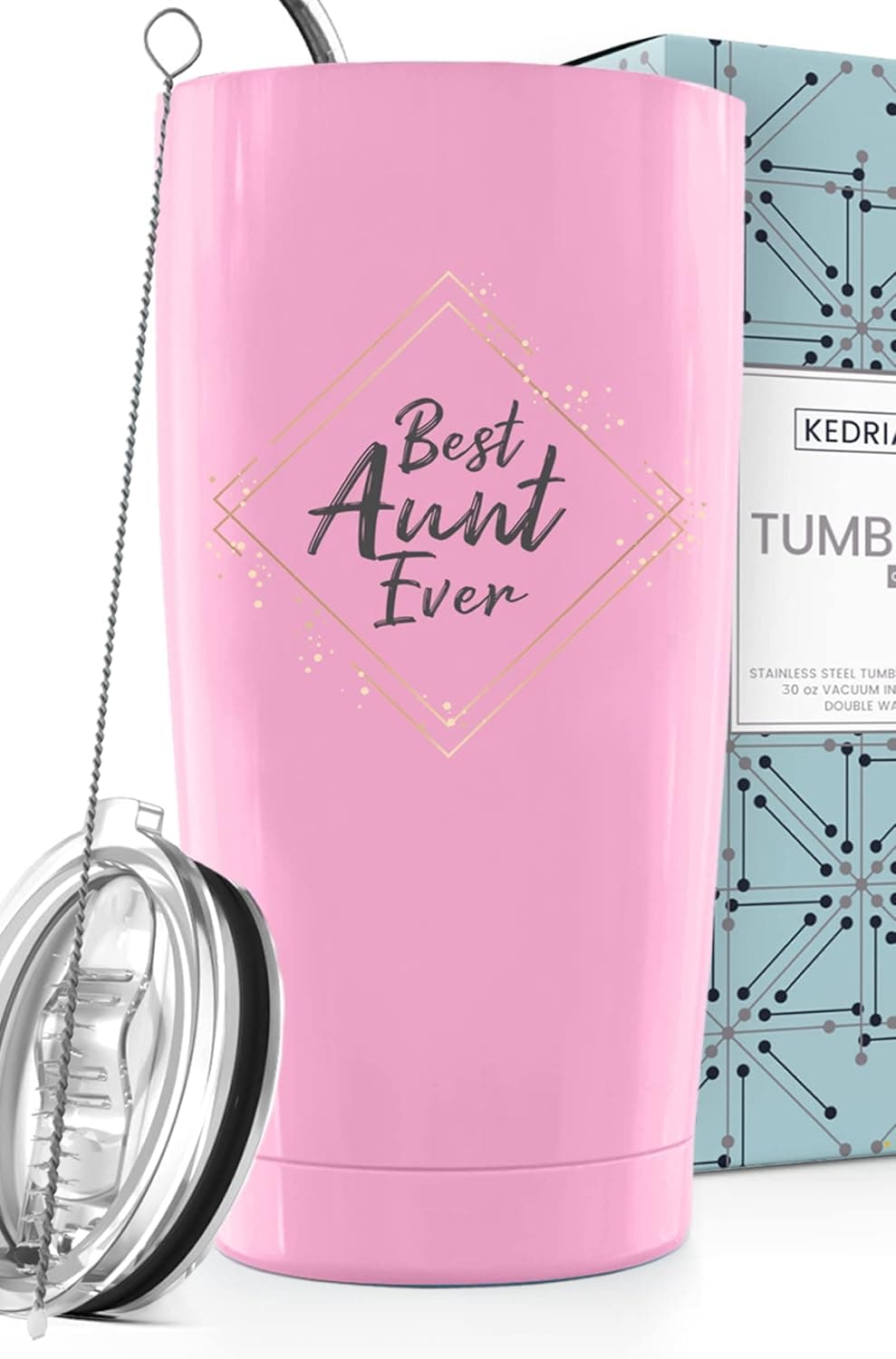 KEDRIAN Aunt Tumbler 20 oz, Best Aunt Ever Gifts For Aunt, Aunt Mug, Auntie Gifts For Aunts From Niece, Cool Aunt Gifts From Niece and Nephew, Aunt Birthday Gift, Niece to Aunt Gifts For Mothers Day