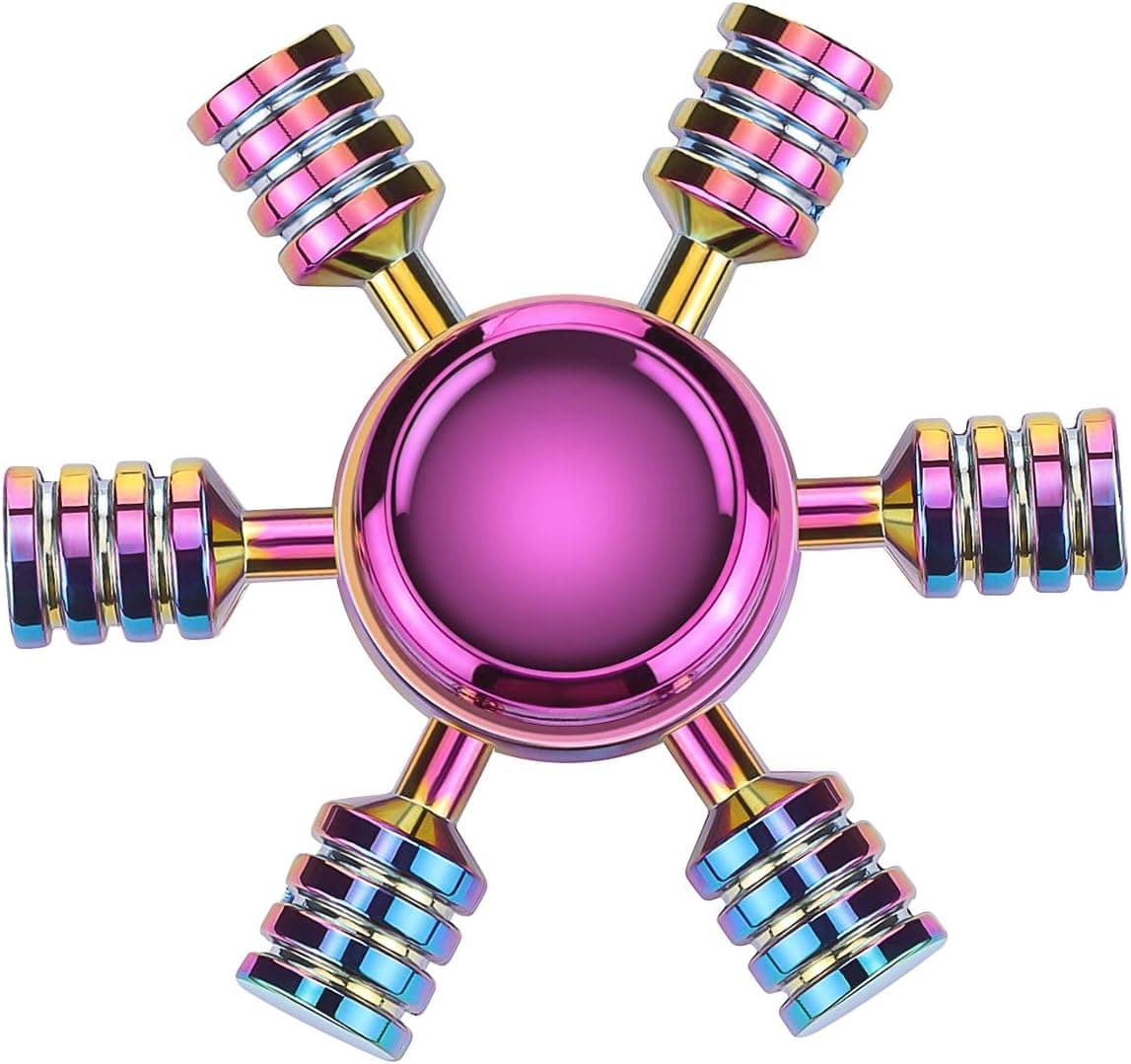 ATESSON Fidget Spinner Toy 2 to 5 Min Spins Durable Stainless Steel Bearing High Speed Metal Material Hand Spinner Stress Relief Boredom Killing Time Toys