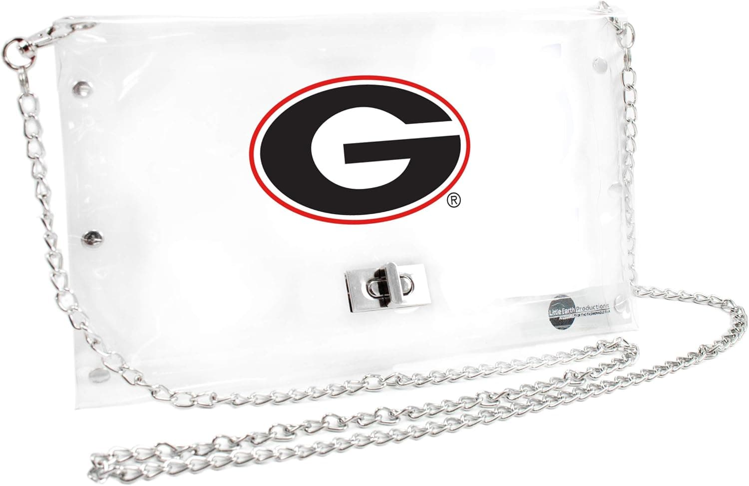 Littlearth Georgia Bulldogs NCAA Envelope Purse, Clear - 10 x 0.5 x 6.5 - Inch