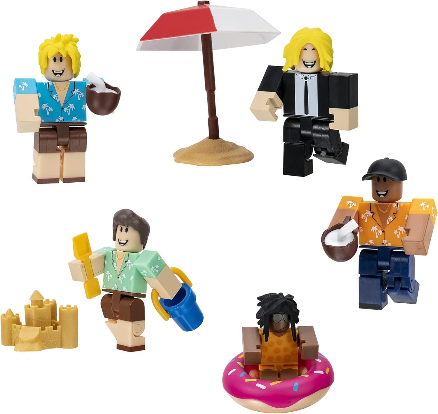 Roblox Action Collection - Tropical Resort Tycoon: Ultimate Vacation Five Figure Pack [Includes Exclusive Virtual Code]