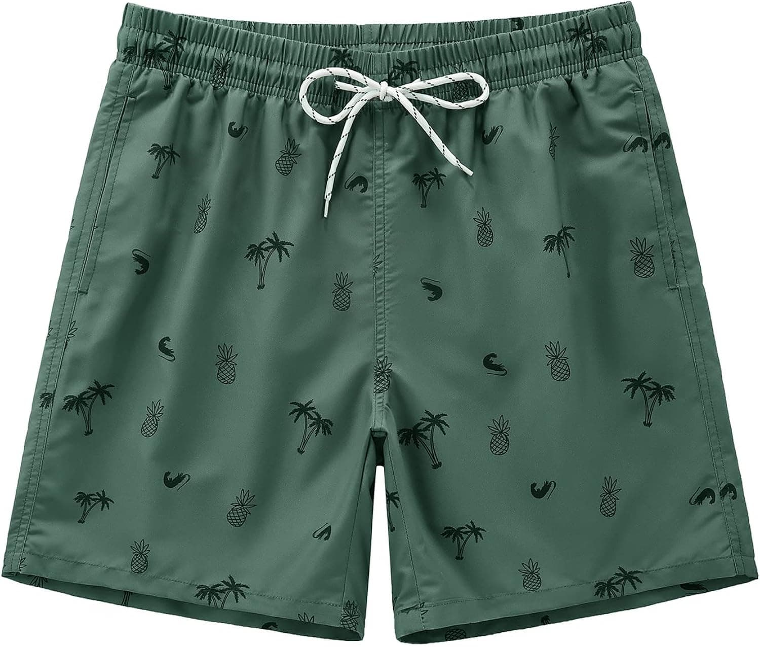 HIDBEACH Mens Swim Trunks Swimming Board Shorts Bathing Suit Quick Dry Swimwear Beach Swimsuit Funny Mesh Lining Pockets