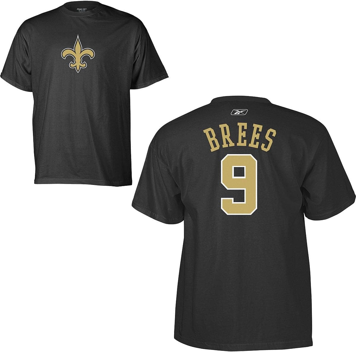 Reebok New Orleans Saints Drew Brees Name & Number T-Shirt