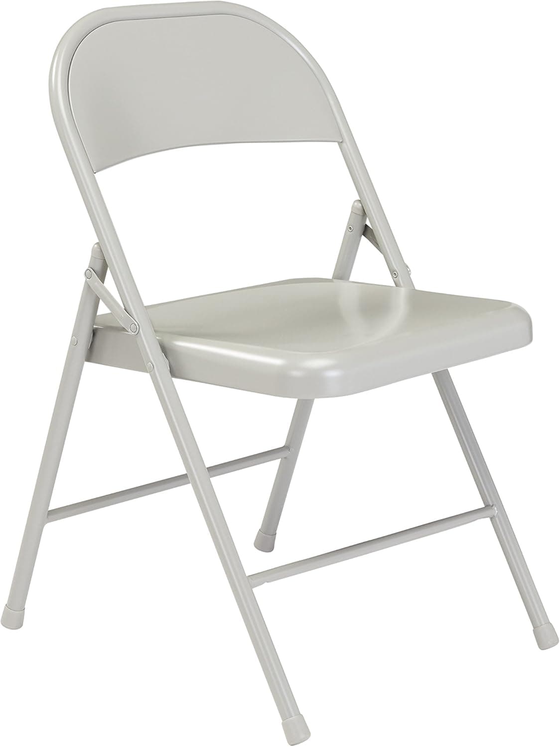 (Pack of 4) Commercialine All-Steel Folding Chair, Grey