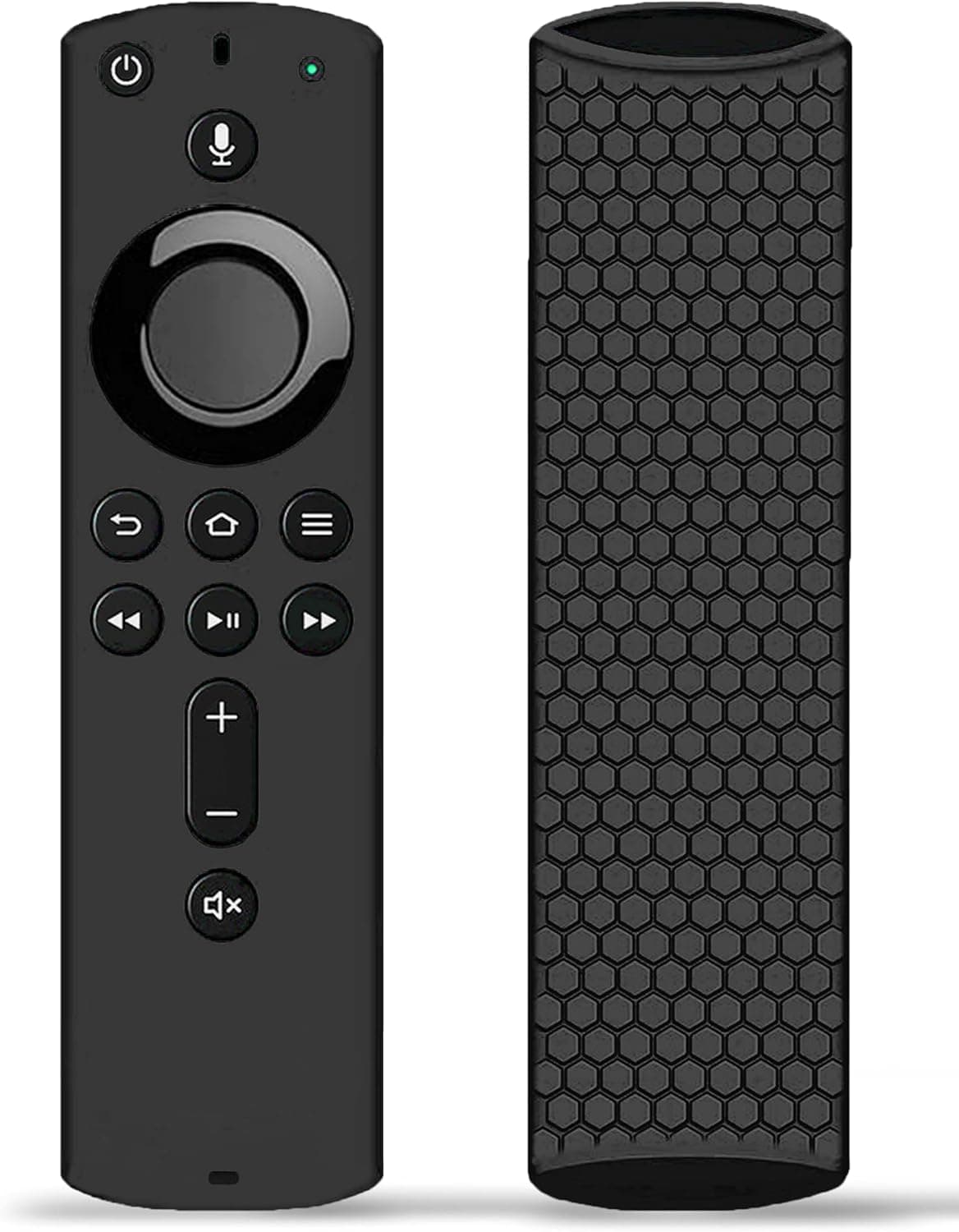Remote Case Cover for Alexa Voice Remote 2nd Gen / 4K / Cube - TOKERSE Remote Cover for FirTV Stick (2nd Gen)/FirStick TV Lite/FirTV Cube Remote Control Silicone Cover Case Skin Sleeve - Black