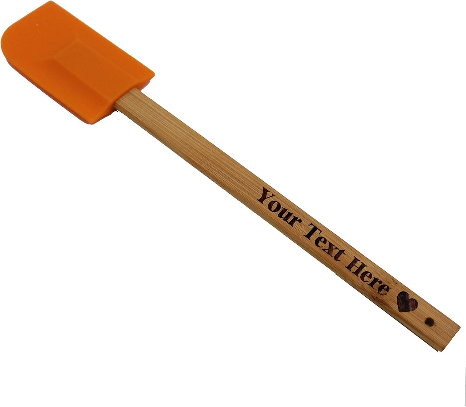 Custom Personalized Silicone Spatula - Engraved Cooking Baking Baker Cook Kitchen Gift Ideas (Orange)