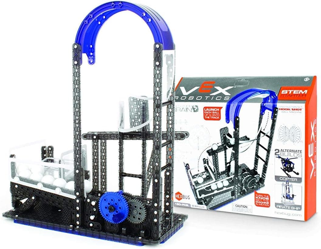 HEXBUG VEX Hook Shot Ball Machine, Blue, Black