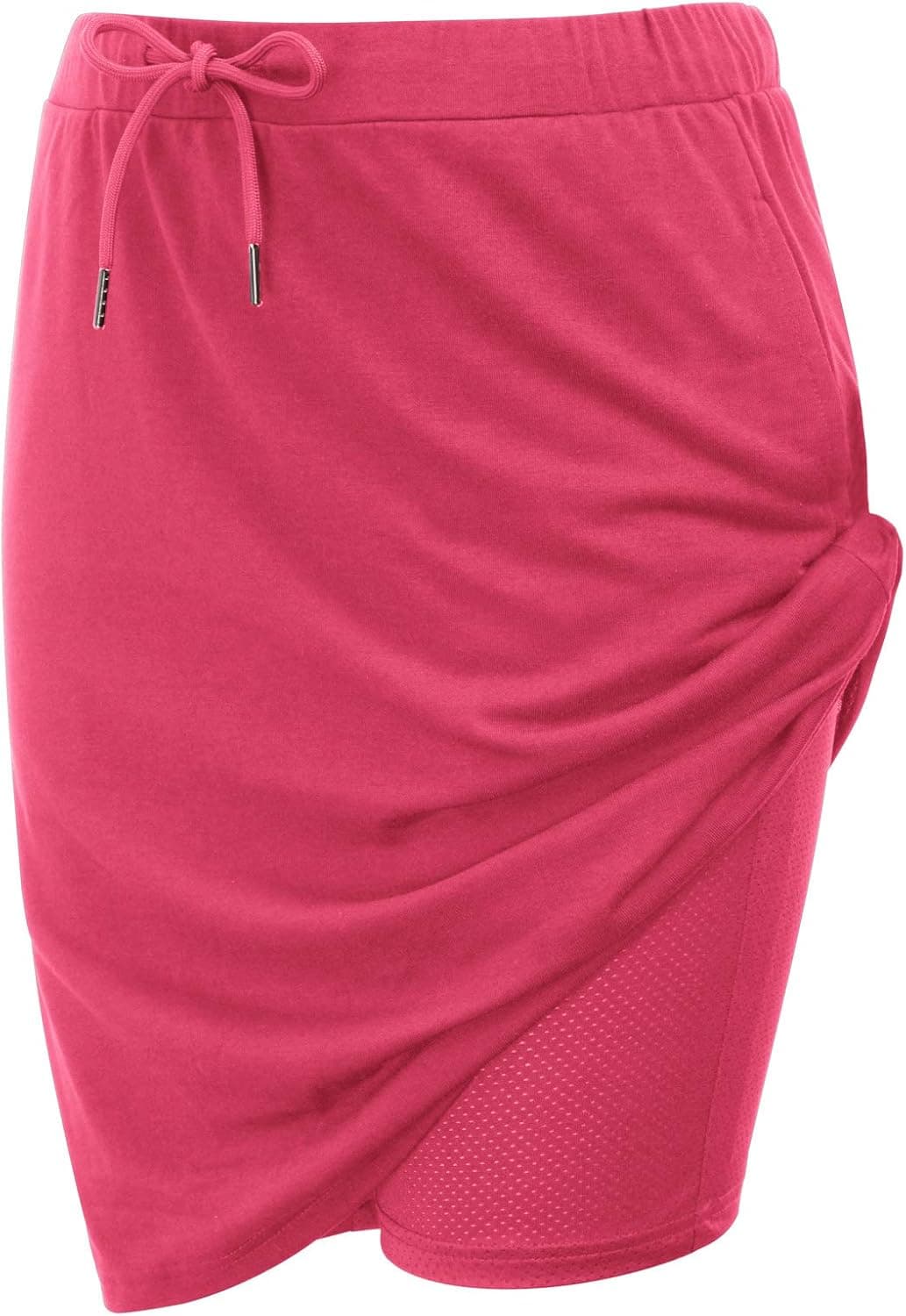 JACK SMITH Women's Stretchy Knee Length Skirt Athletic Skort Drawstring Waist with Pockets