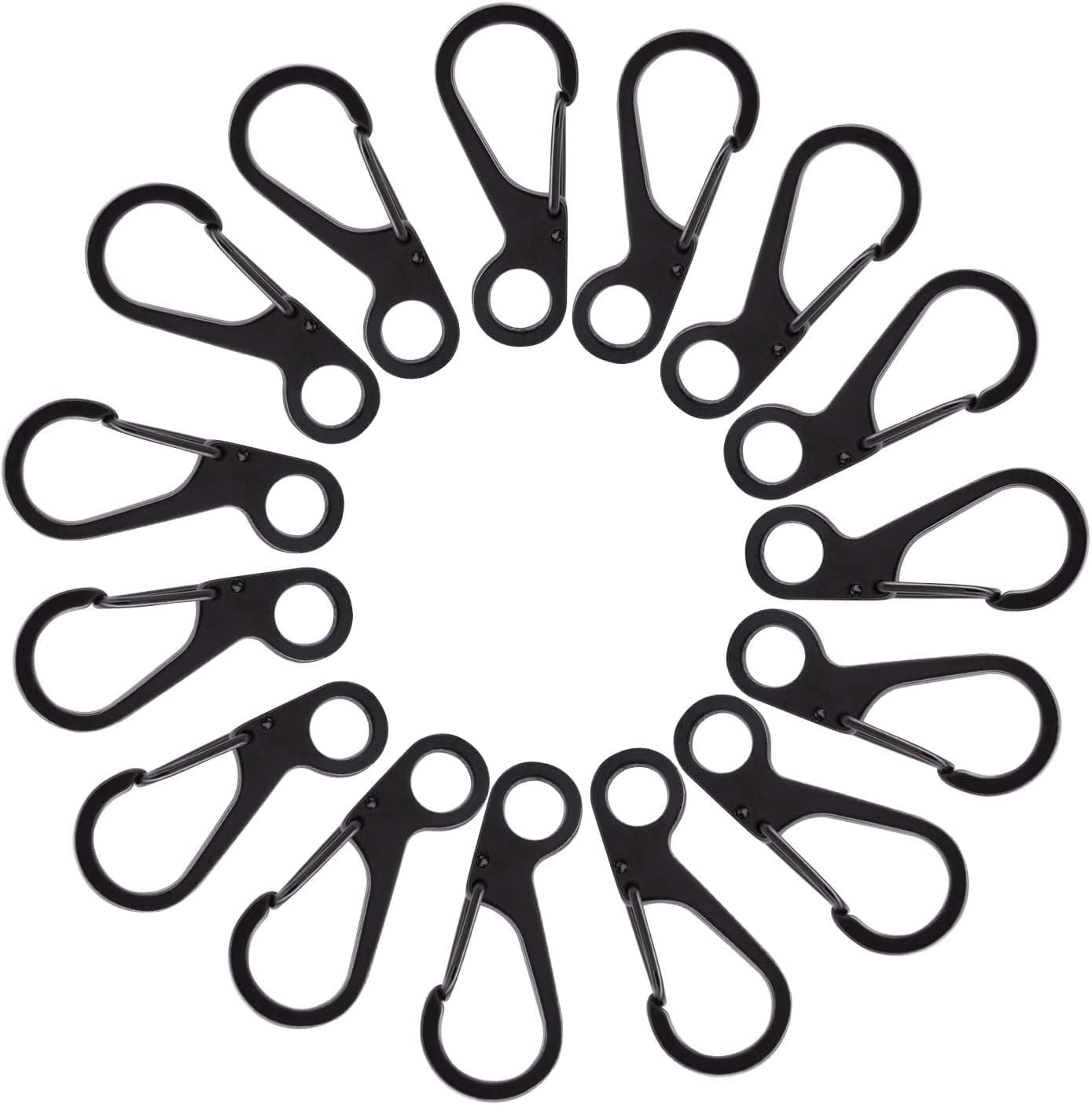 20Pcs Spring Snap Hook Carabiners Clip Spring Hanging Buckle Paracord Snap Hook Camping Bottle Backpack Clasps Keychain