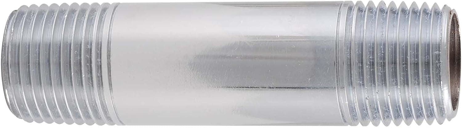 LDR Industries 326 12X2 Pipe Nipple, 1/2" x 2", Chrome