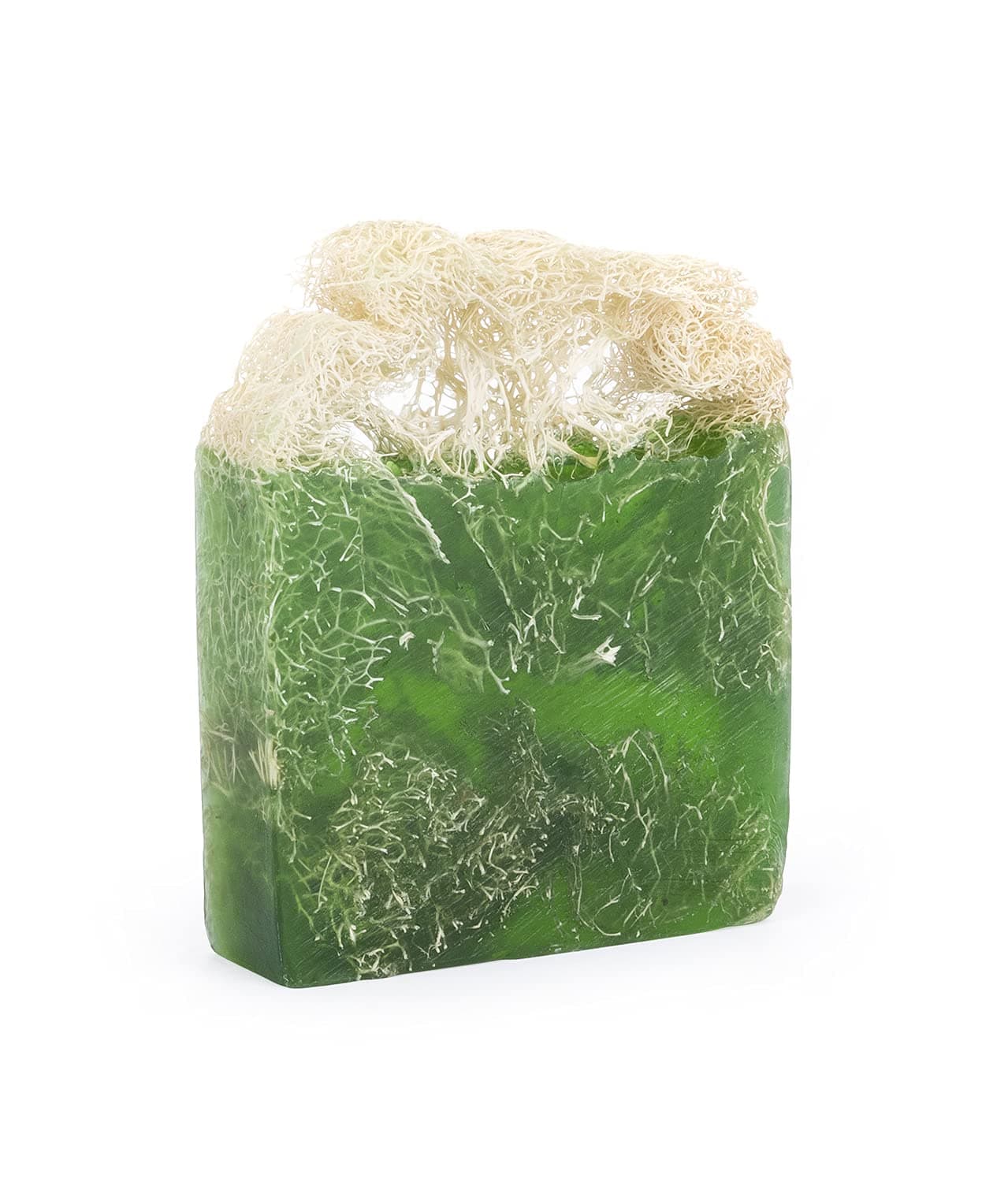 Beautential Handmade Soap Bar with Loofah and Luxurious Blend of Natural Ingredients (Lemon & Thyme & Flax Seed & Apricot)