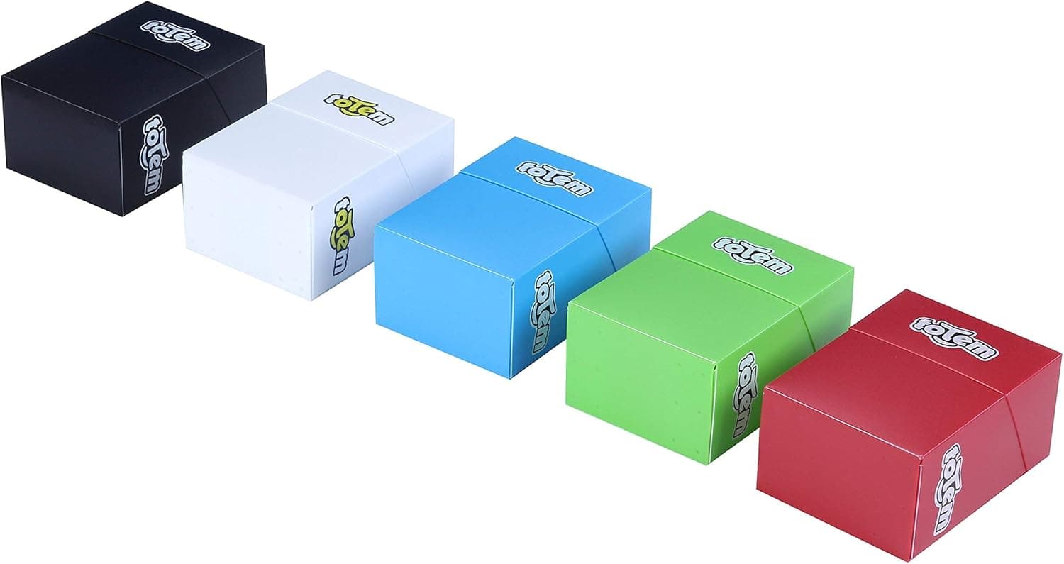 Totem World 5 Premium Deck Boxes in Assorted Bright Colors - Compatible with Pokemon, Yu-Gi-Oh, and Magic The Gathering Cards - Durable Plastic - Perfect Party Favors Or Kids Birthday Gifts