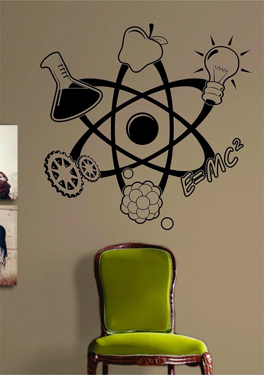 Science Atom Design Decal Sticker Art Vinyl Nerd School