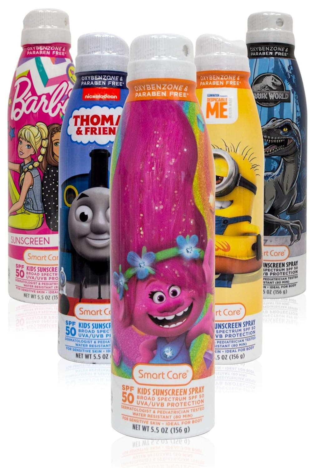 Smart Care Kids Advanced Sunscreen Spray | Fun Trolls Cartoon | Easy to Apply Water Resistant (80 minutes) SPF 50 | 5.5 ounce