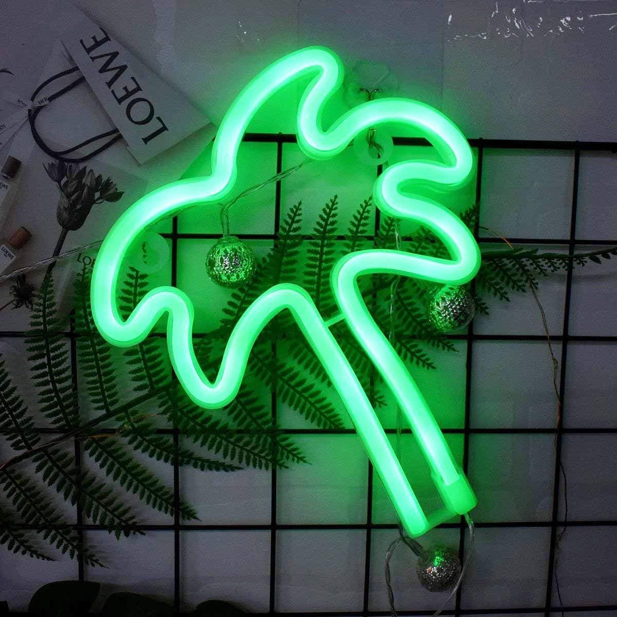 LED Neon Light Signs,Wall Decor Holiday Decor Light for Kids' Room Decorations Birthday Party Light (Coconut Tree)