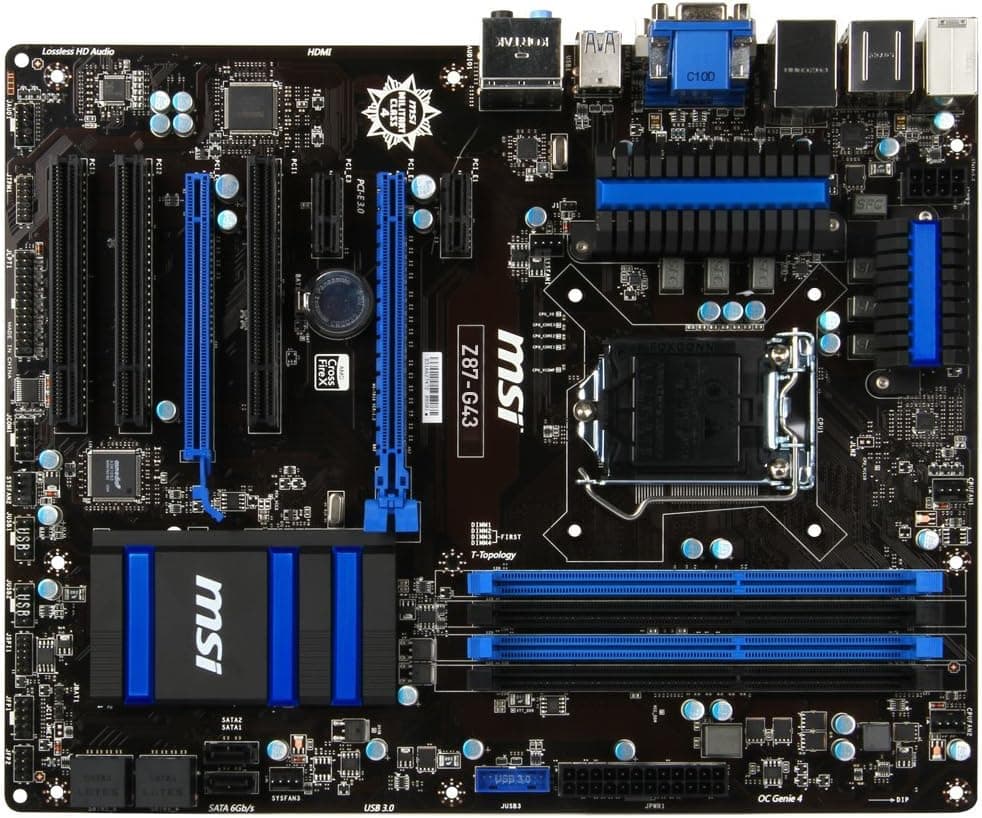 MSI ATX DDR3 2600 LGA 1150 Motherboard, Z87-G43
