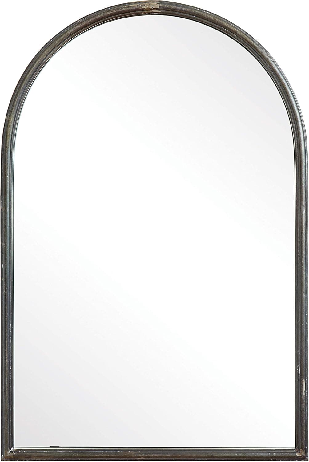 Creative Co-Op Arched Metal Trim Mirror, Grey