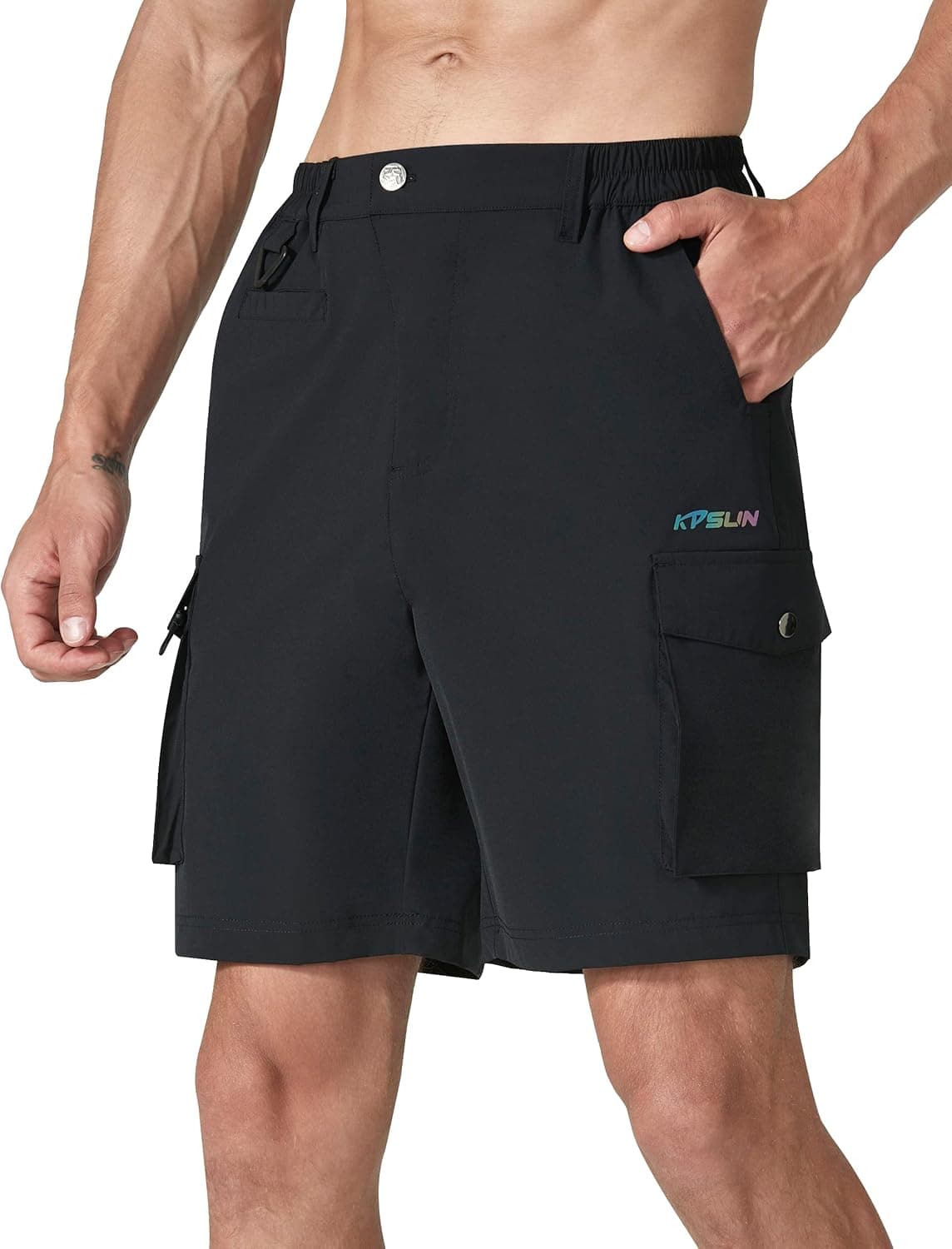 KPSUN Men's Hiking Cargo Shorts Tactical Shorts Lightweight Casual Golf Work Shorts for Fishing Travel Camping