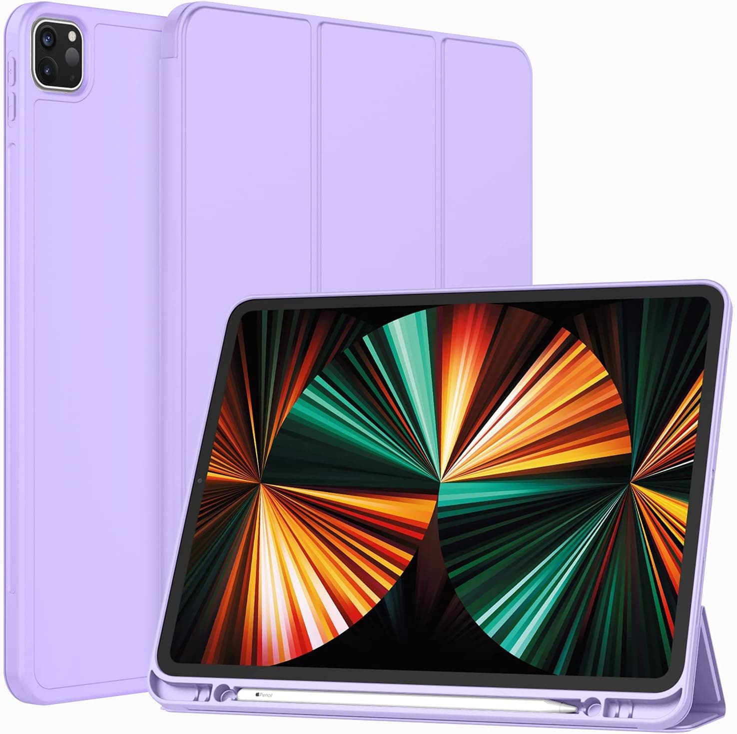 ToaPoia Case for iPad Pro 11 Inch Case 2021(3rd Gen) with Pencil Holder, Premium Protective Case Cover with Soft TPU Back and Auto Sleep/Wake Feature for 2021 iPad Pro 11(Clove Purple)