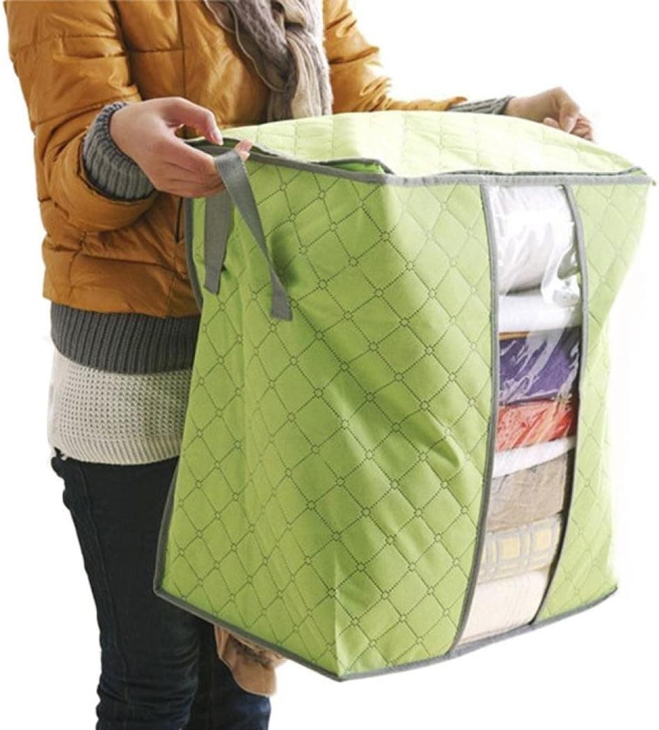 bestpriceam Storage Box Portable Organizer Non Woven Underbed Pouch Storage Bag Box (Green)