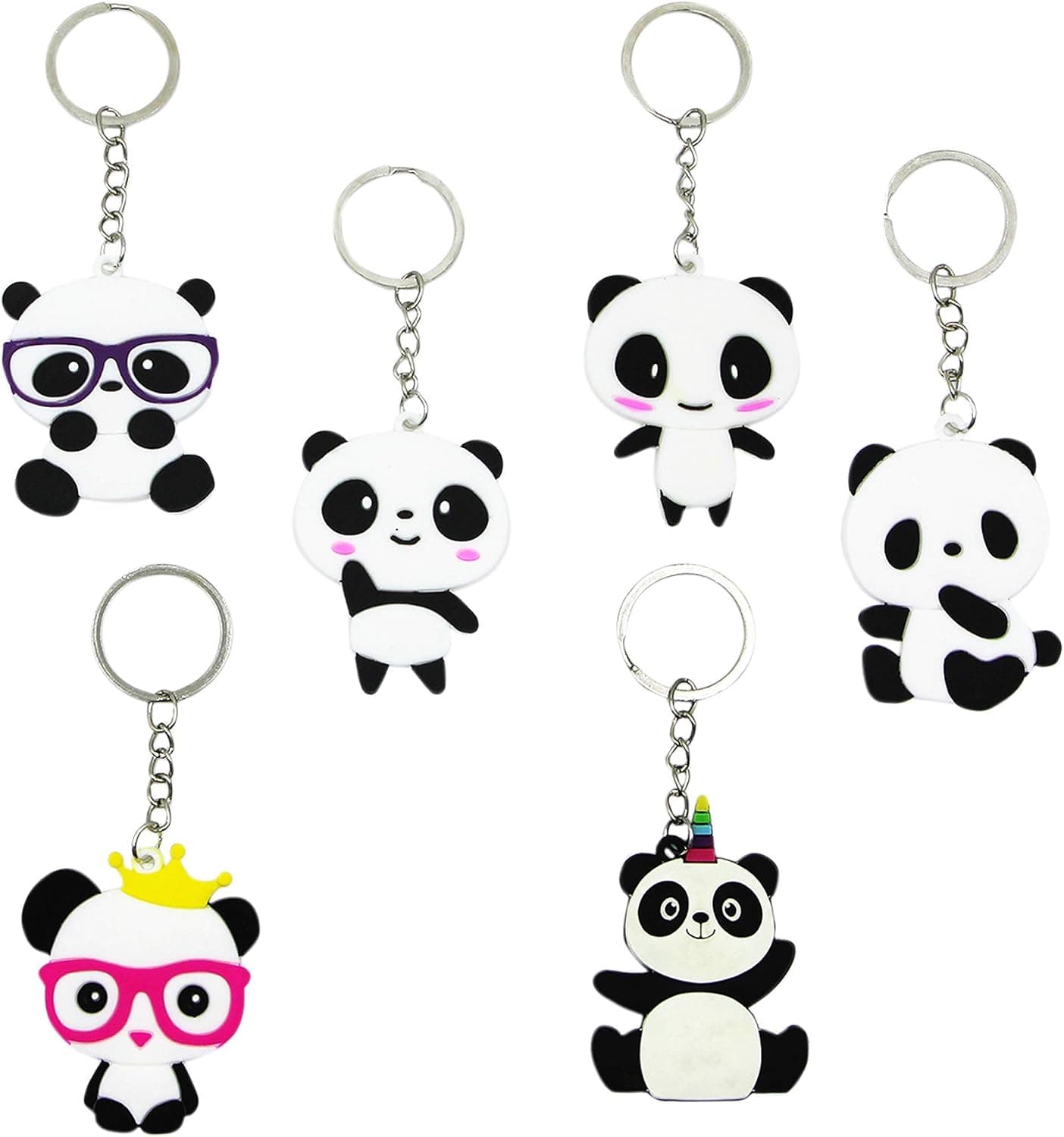 Bolley Joss Pack of 24 Animals Keychains Kids Cute Animals Key Chains Party Favor Supplies