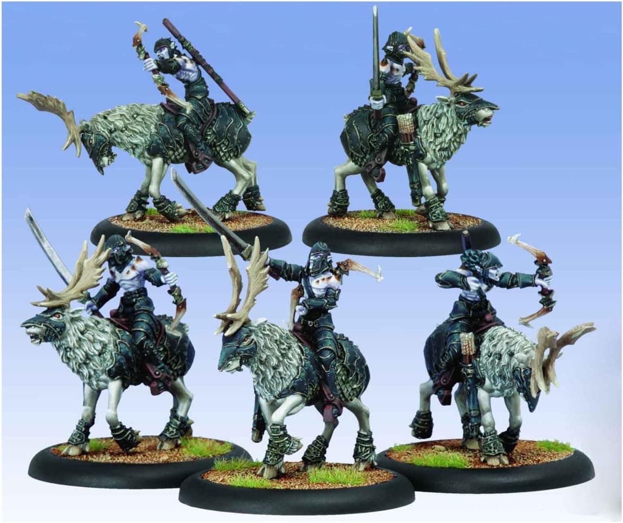 Blighted Nyss Raptors Cavarly Unit Warmachine Minature