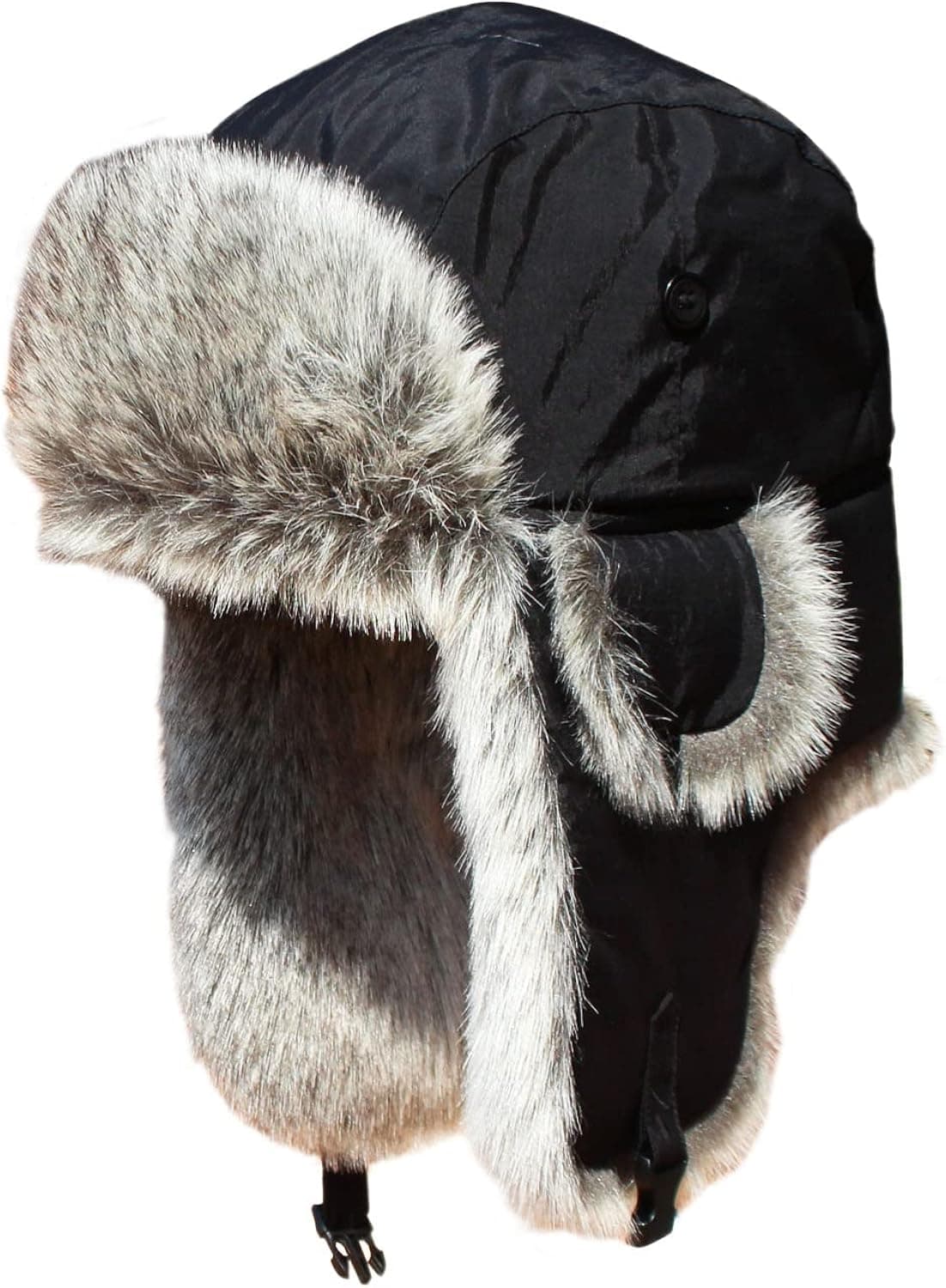 Jade.M.Lau Winter Trooper Trapper Hat Hunting Hat, Unisex Russian Bomber Hat Faux Fur Hat with Ear Flap for Men & Women