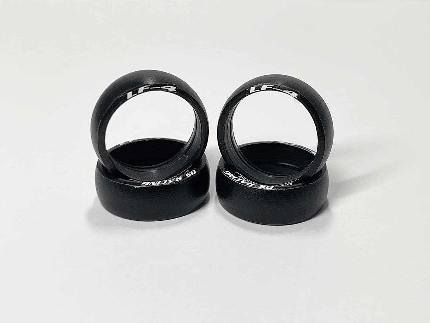 DS Racing MI-LF4 4-Piece Drift Tires Set for Kyosho Mini-Z AWD MA020 RC 1/24 1/28 Mini-Q DRZ GLD (20mm Diameter) (Four Narrow Tires)