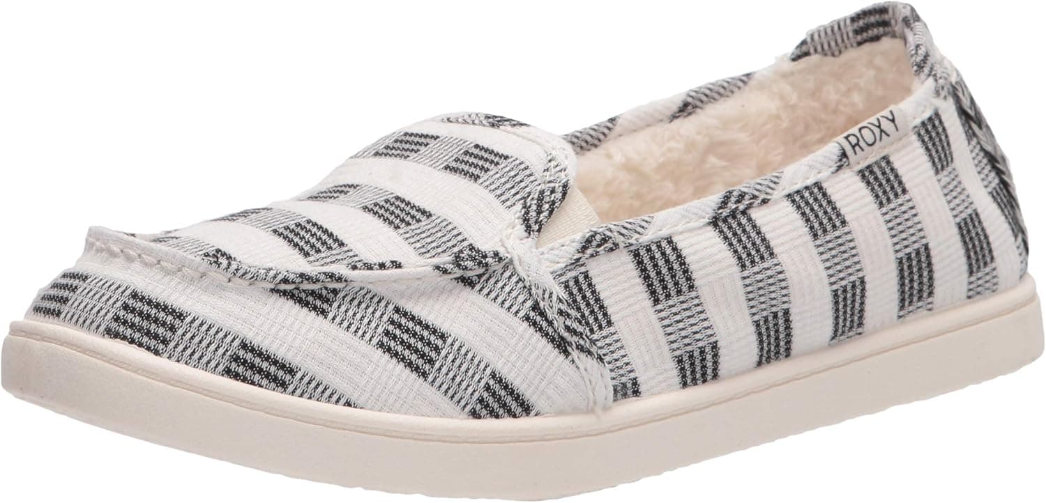 Roxy Women's Minnow Faux Fur Slip on Sneaker Shoe