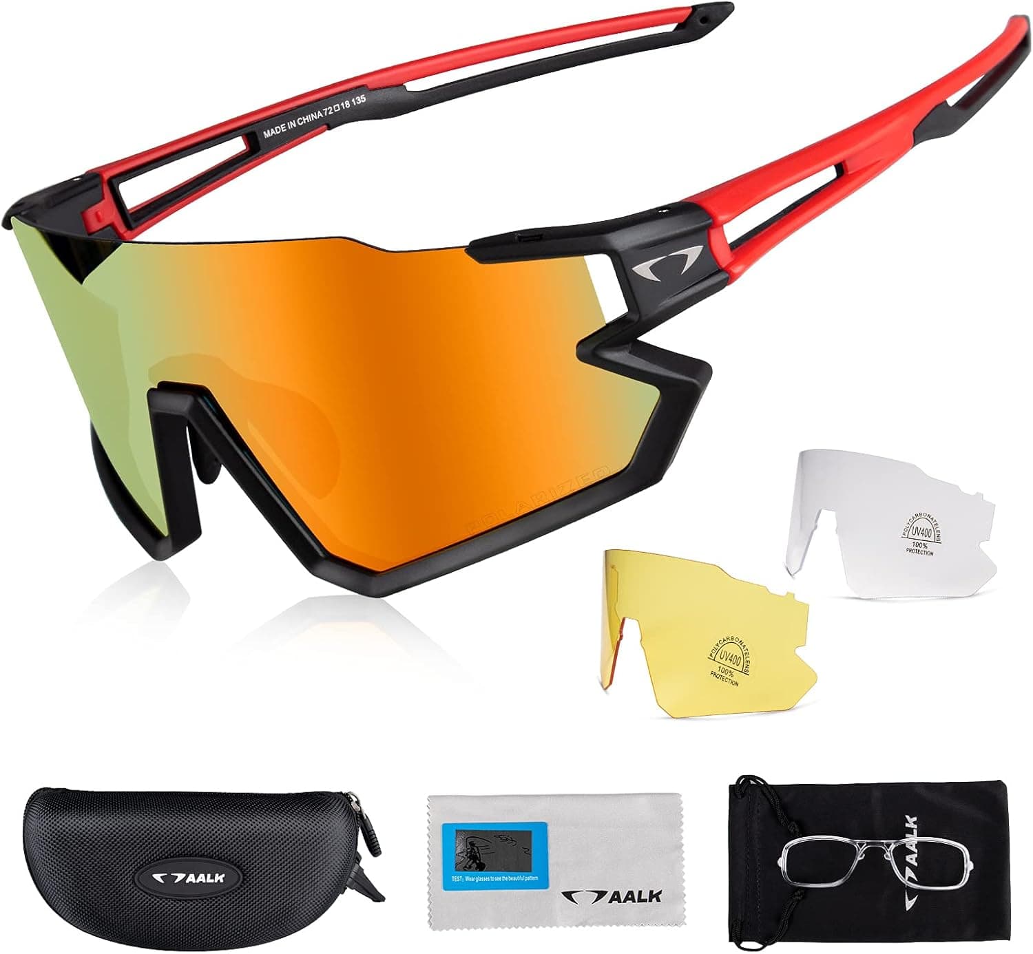 AALK Polarized Cycling Glasses Baseball Sunglasses for Men Women MTB Goggles Sport Sunglasses Shades