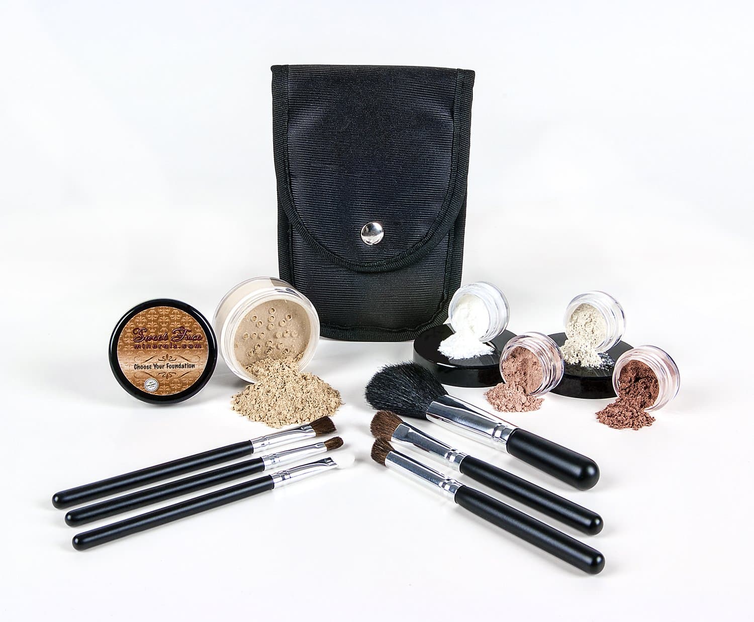 STARTER KIT with BRUSH SET (FAIR 1) Mineral Makeup Bare Skin Matte Foundation Cover