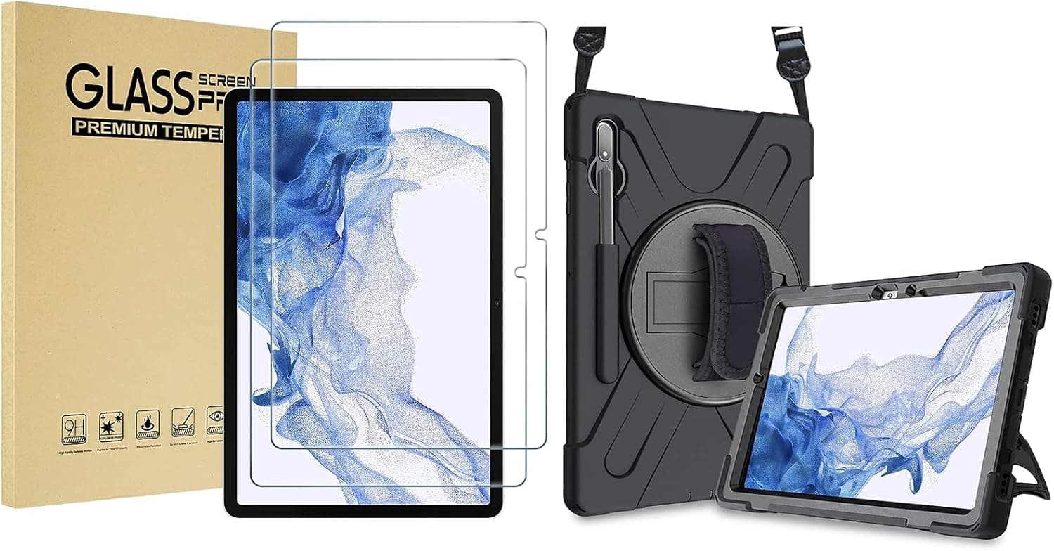 ProCase 2 Pack Screen Protectors Bundle with Galaxy Tab S7 Plus 12.4” 2020 Case
