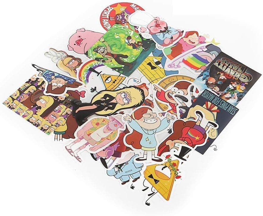 Cartoon Stickers, Sarissa Gravity Falls Theme Waterproof Vinyl Stickers Car Sticker Motorcycle Bicycle Luggage Decal Skateboard Stickers for Laptop Stickers 25 PCS
