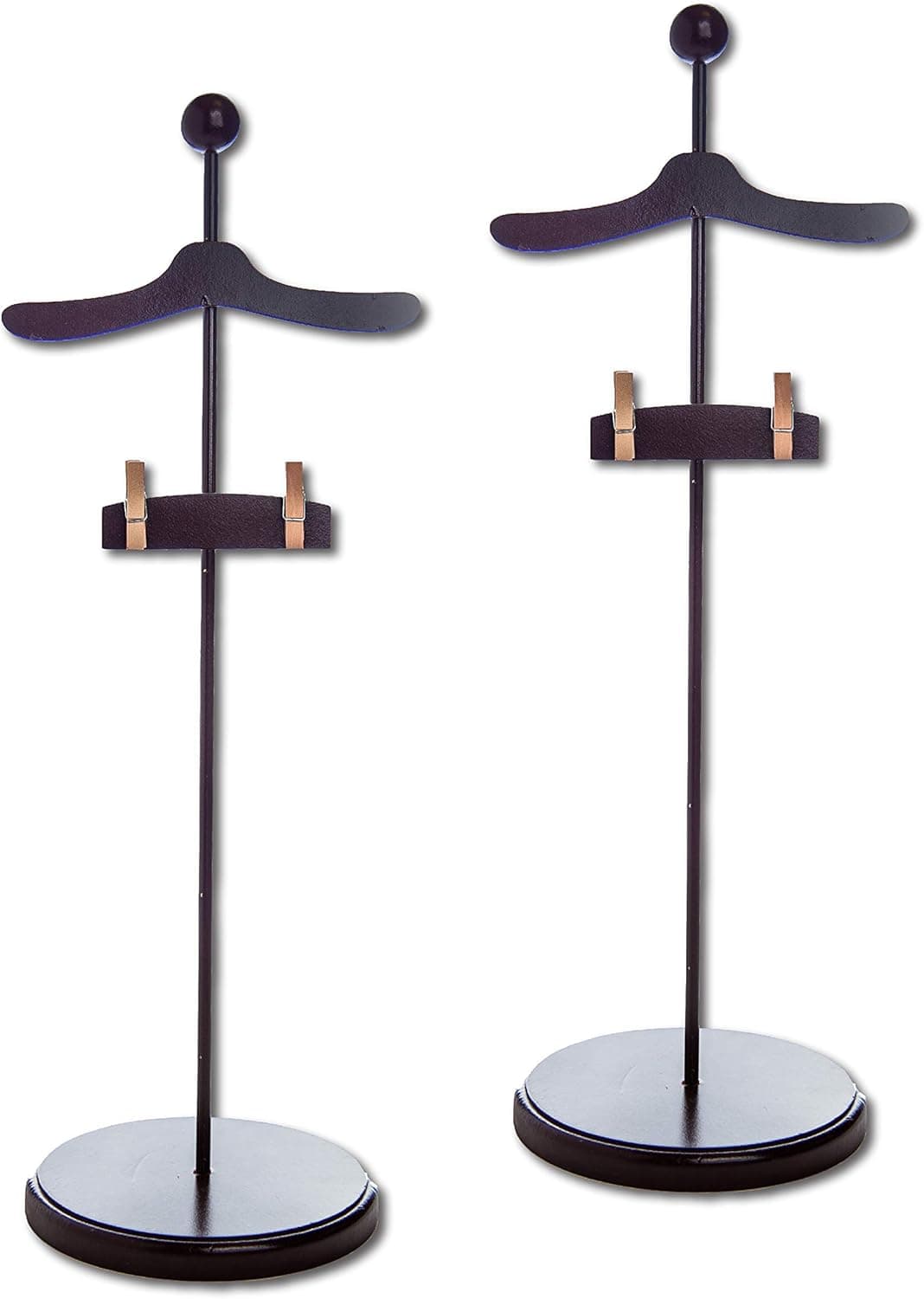 THE QUEEN'S TREASURES 18 Inch Doll Accessories, Set of 2 Wooden Doll Clothing Display Stands for Your Favorite Doll Clothing, Fits 15" and 18" Doll Outfit, Compatible for Use with American Girl Dolls
