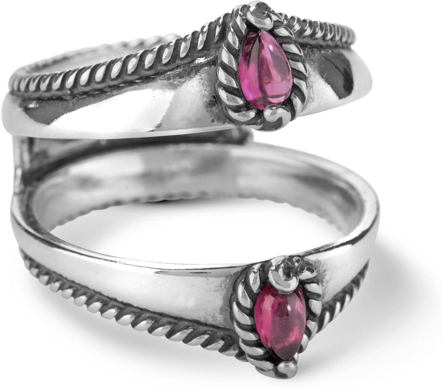 Carolyn Pollack Sterling Silver Gemstone Ring Guard Size 05 to 10