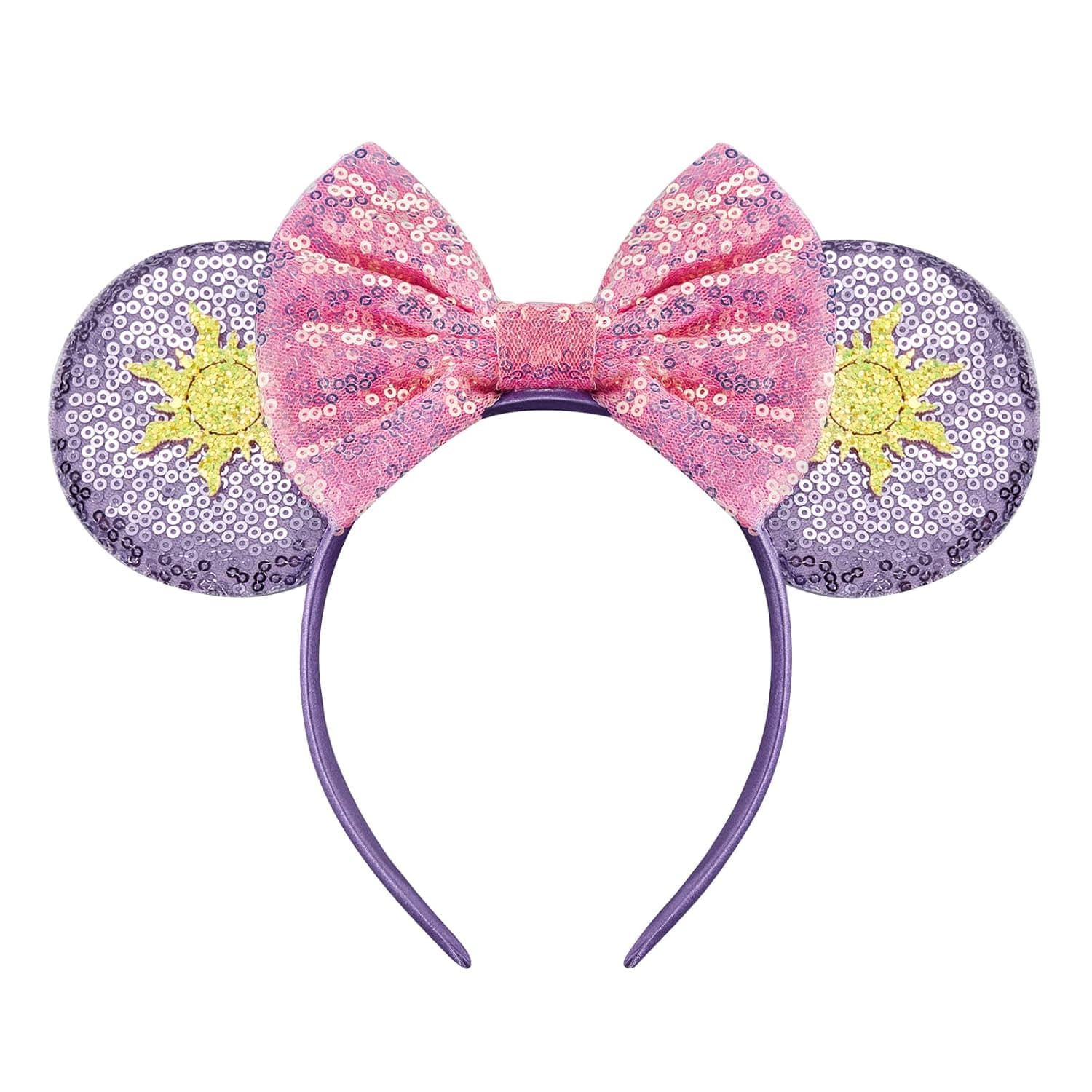 YUNISS Minnie Mickey Ears Headbands,Sequin Mouse Ears for Women Girls Princess Dress Accessories Decorations Party (TG-TY)