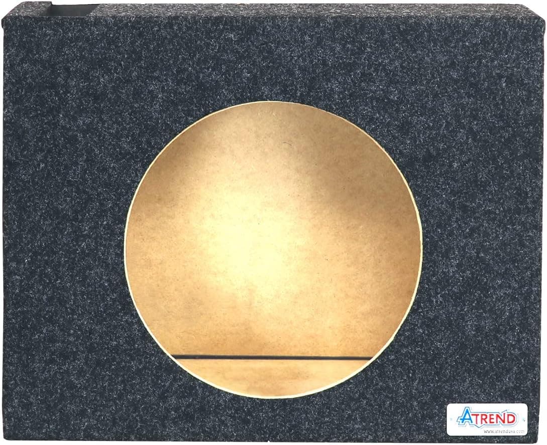 Bbox Single Vented 12 Inch Subwoofer Box - Universal Wedge Truck Enclosure - Premium Subwoofer Box Improves Audio Quality, Sound & Bass - Car Subwoofer Boxes & Enclosures with Nickel Finish Terminals