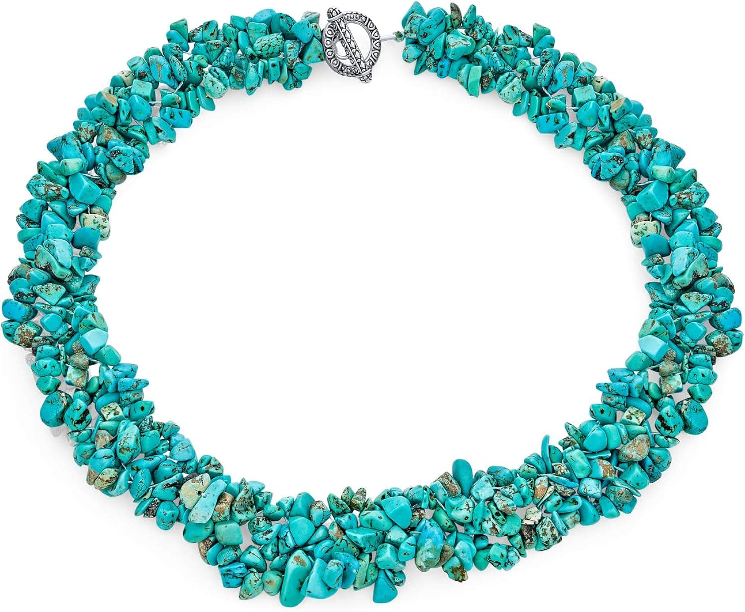 Big Chunky Purple Amethyst Pink Quartz Black Onyx Blue Lapis Green Pink Quartz Blue Red Turquoise Gemstone Chips Cluster Multi Strand Statement Bib Collar Necklace for Women