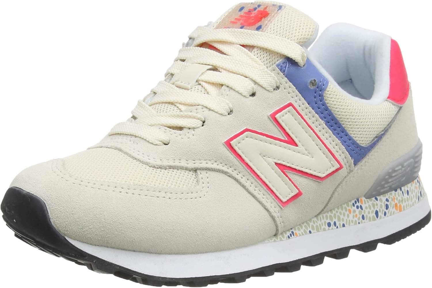 New Balance WL574v2 Raw Silk/Vivid Coral 7.5 B (M)