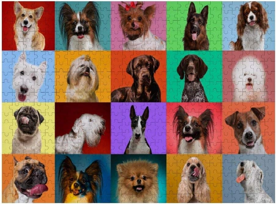 500 Pieces Jigsaw Puzzle for Adults Different Breeds of Dogs Wooden Jigsaw Puzzles Table Game Kids Family Toy DIY Gift