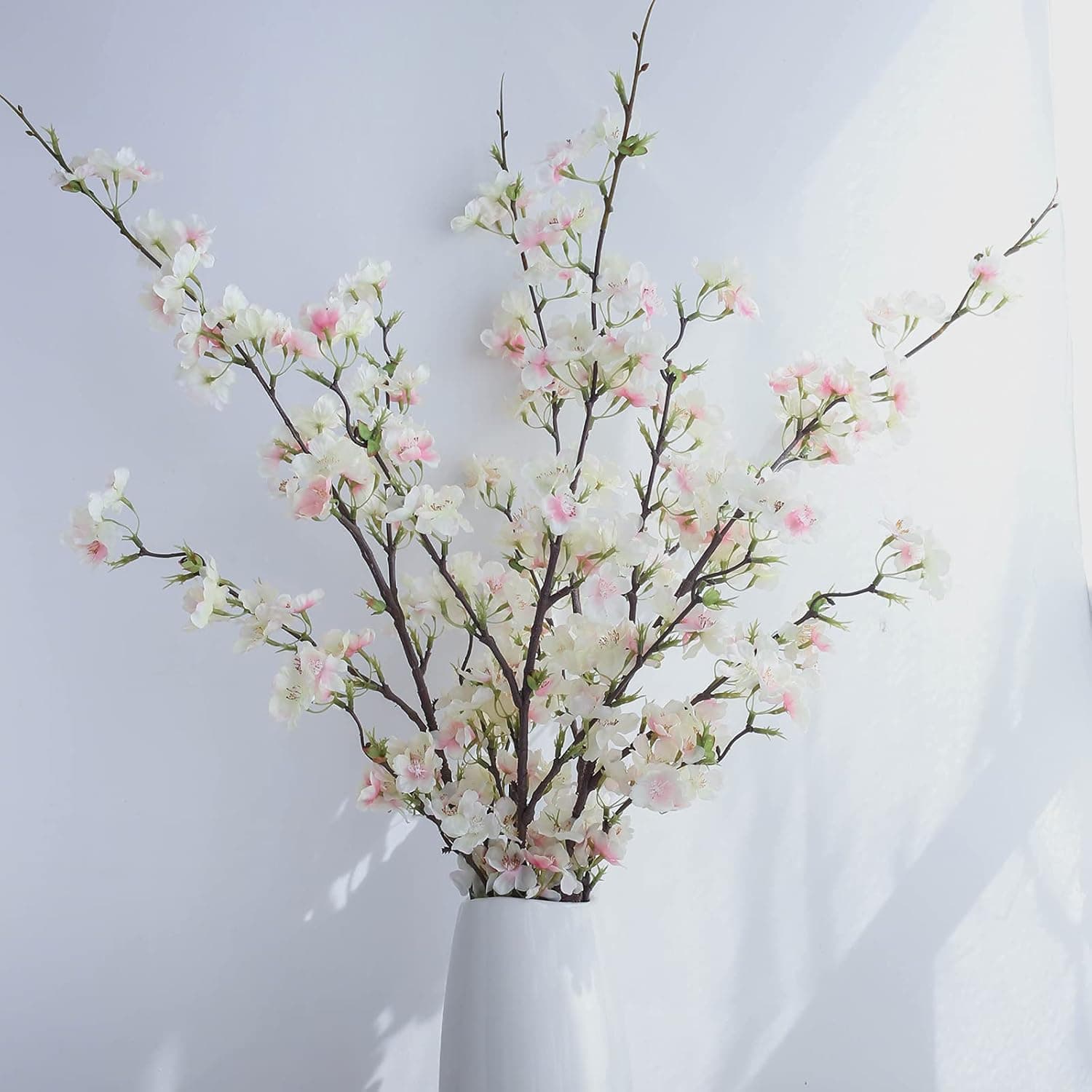 YIBELAAT Cherry Blossom Branches Fake Flowers, Cherry Blossom Decor Artificial Flowers Cherry Blossom Tree 40 inches 4PCS