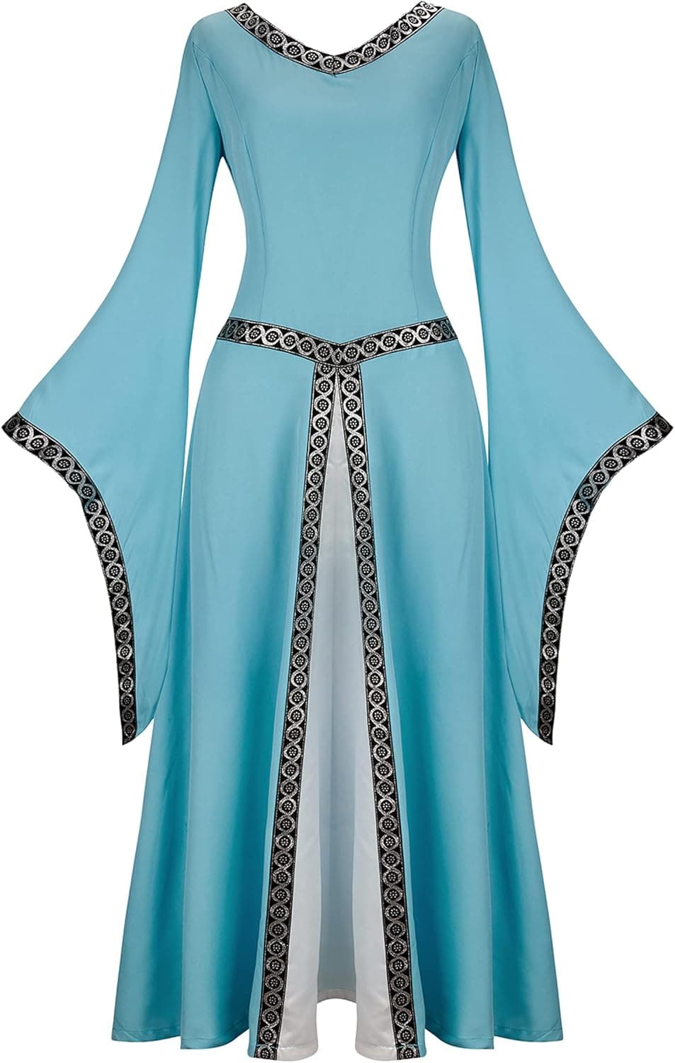 Parlsdy Womens Medieval Dress Victorian Costume Renaissance Long Dress Costumes Irish Over Cosplay Retro Gown