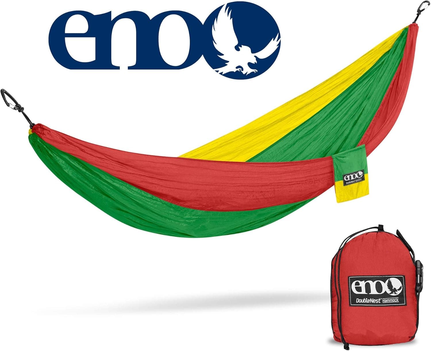 ENO - Eagles Nest Outfitters DoubleNest Hammock, Portable Hammock for Two, Rasta (FFP)