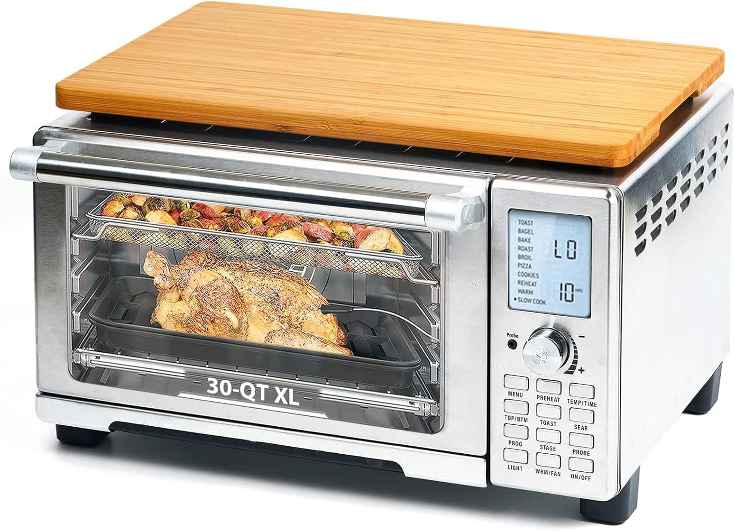 Cutting board Compatible with NUWAVE BRAVO XL 30-Quart Convection Oven, Accessories for Air Fryer Smart Oven, With Heat Resistant Non-Skid Silicone Feet, Creates Storage Space, Protects Cabinets