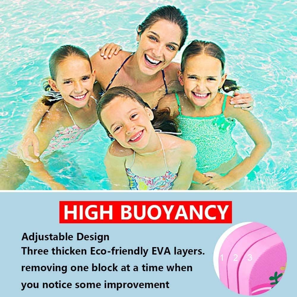 BBSWIM Back Float for Kids Children Safety Swim Bubble with Adjustable Premium Layers Swim Belts Comfortable Waterproof Floaties Device for Kids Toddler Swimming Floats (10lb-60lb) (Pink)