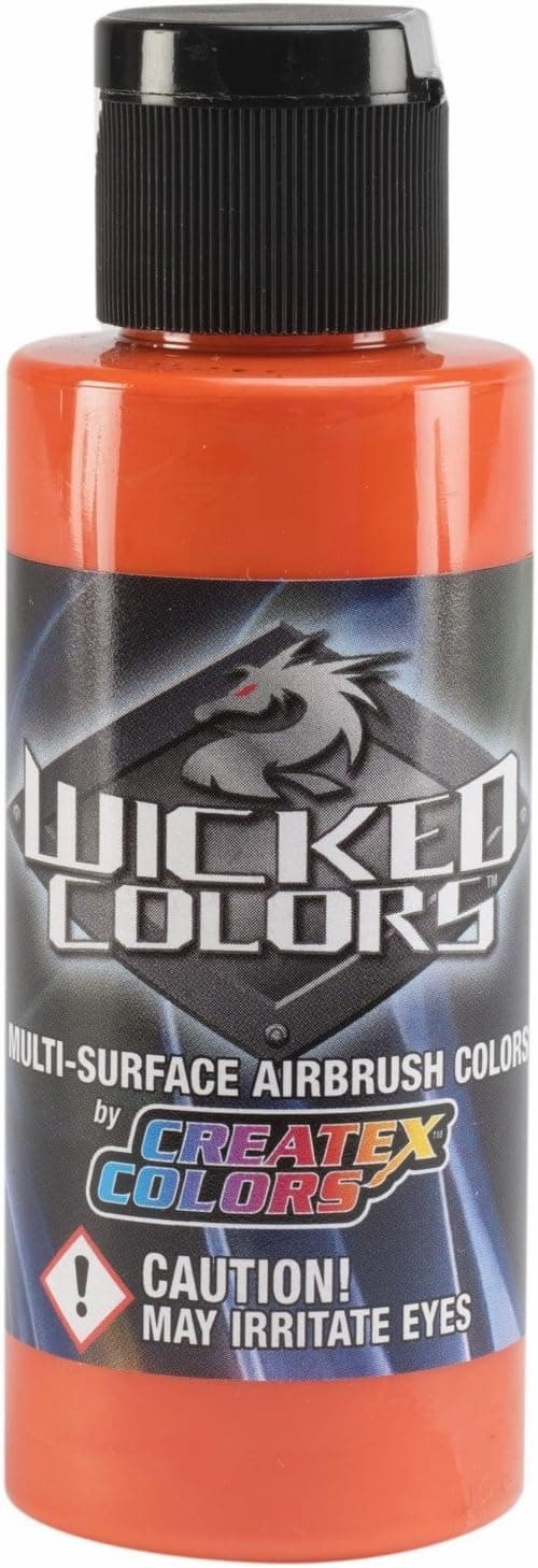 Createx Wicked Colors W004 Orange 2oz. water-based universal airbrush paint. by SprayGunner